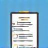 Icon representing resume building.